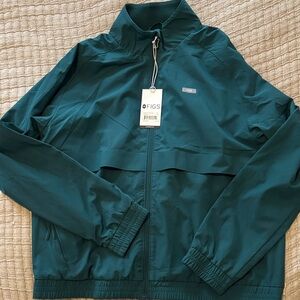Figs Deep Teal Zip-Up Jacket